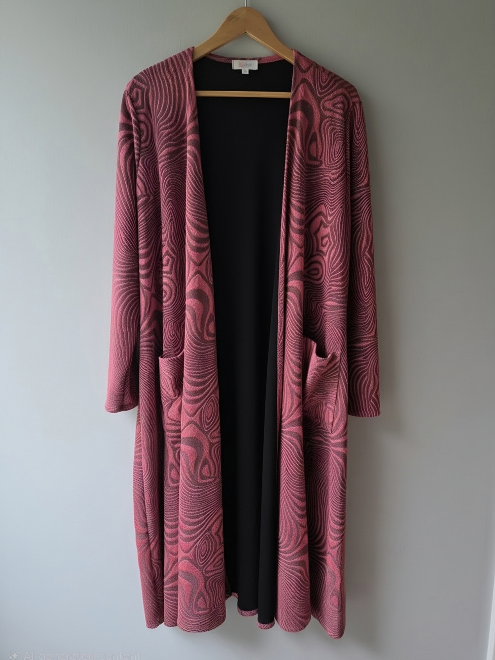 LuLaRoe Sarah Duster Red Rose Swirl Open Cardigan - Large NWT